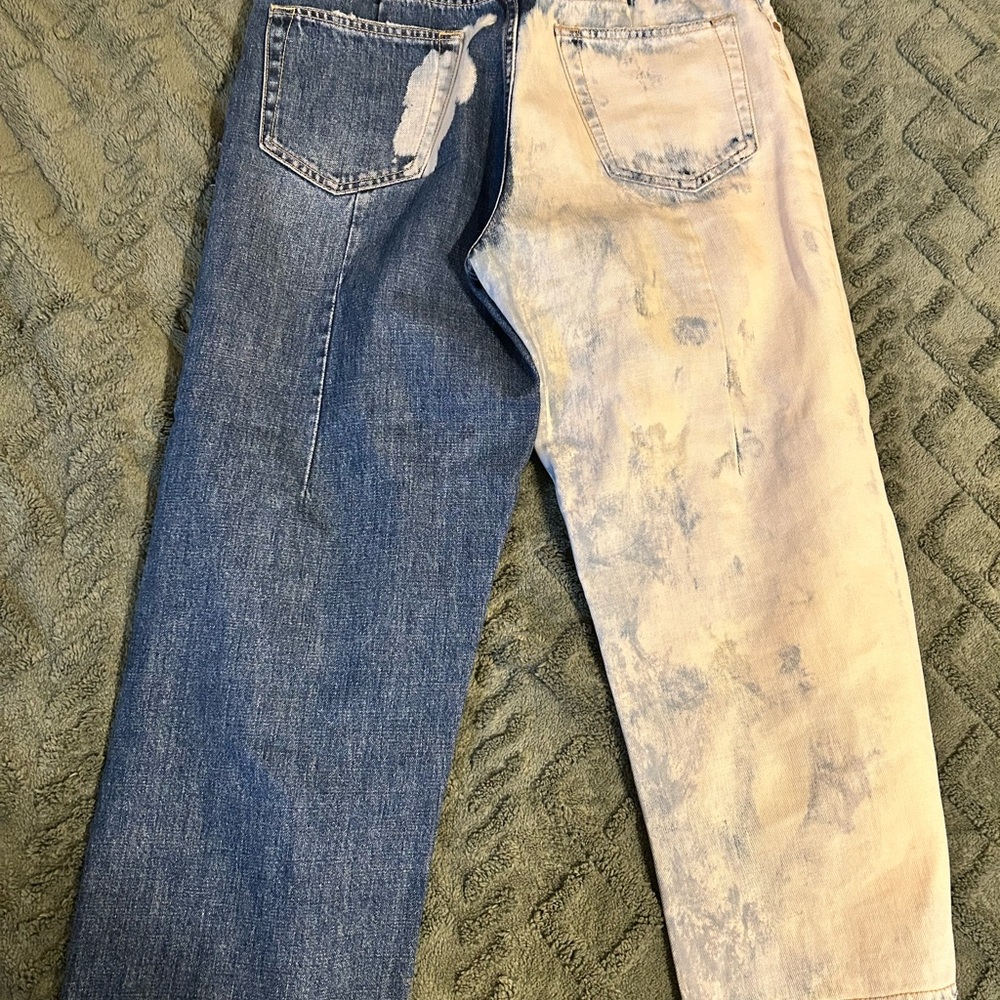 Givenchy Two-Tone Distressed Split Leg Jeans - RA… - image 4